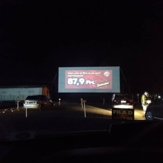 Cinema drive-in. Primeira experiência!!!!